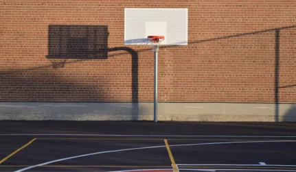 basketball hoop on court